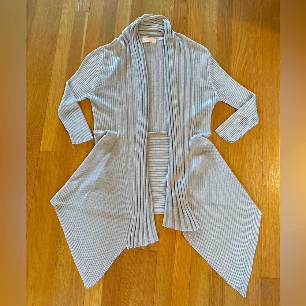 Women’s Sparkly Taupe Slimming Cardigan S/M